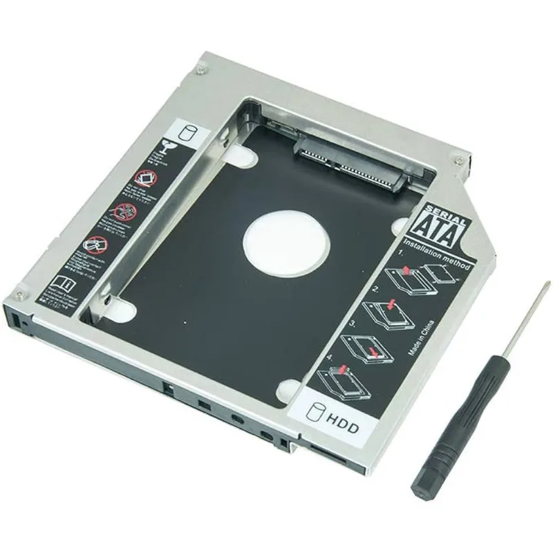 Second hdd Caddy Case HD Adaptador 9,5mm Segundo Hd Ssd Sata No Notebook