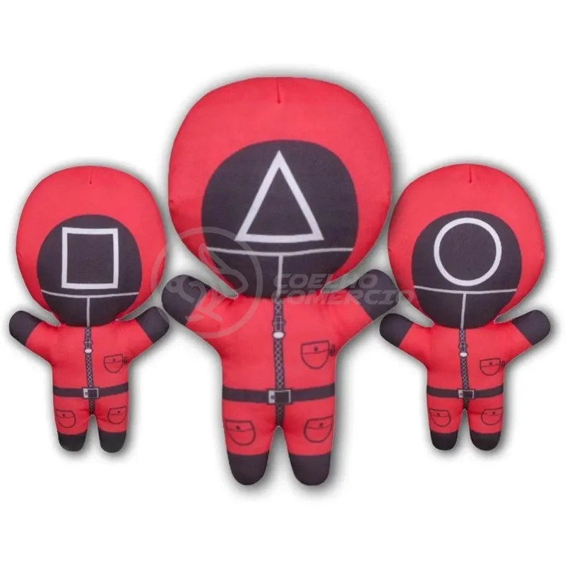 Boneco De Pelucia Squid Game Round 6 Vermelho 26Cm