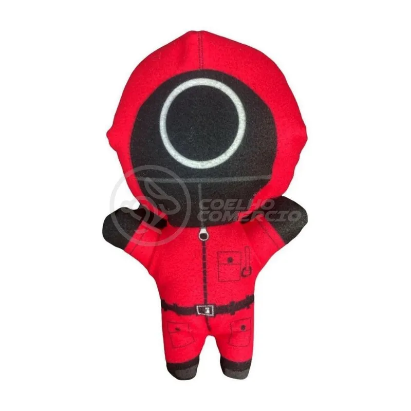 Boneco De Pelucia Squid Game Round 6 Vermelho 26Cm
