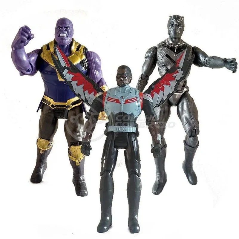 Action Capitão America Thanos Falcão Pantera Negra