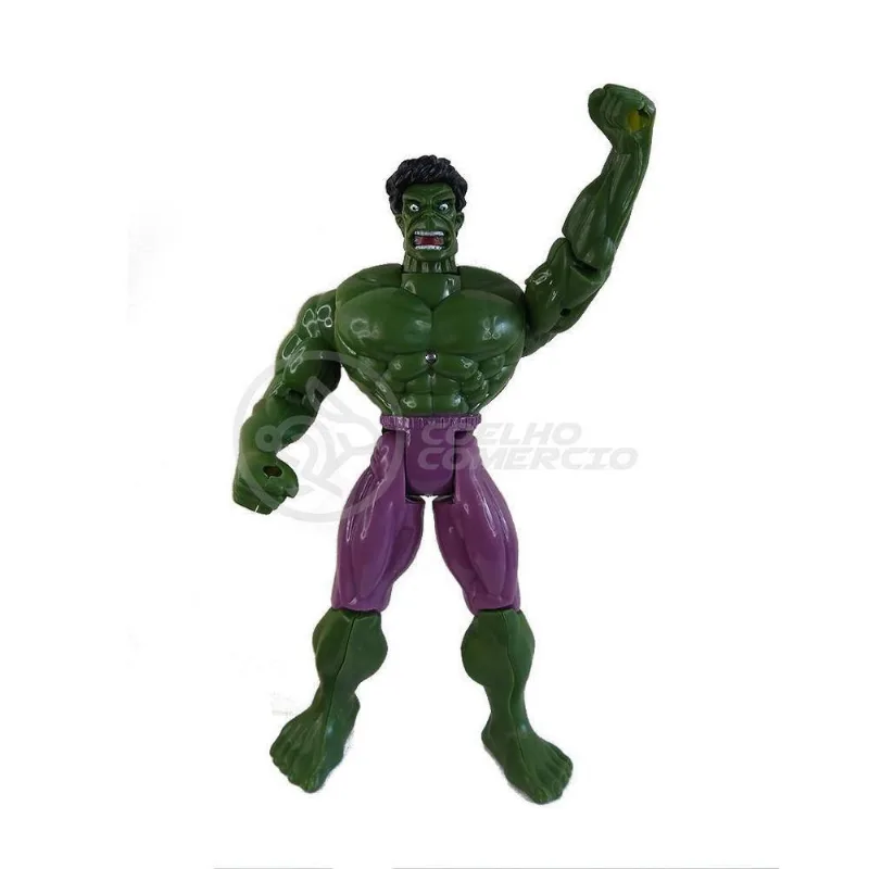 Boneco Articulado 25Cm Action Incrivel Hulk + Mascara 16Cm