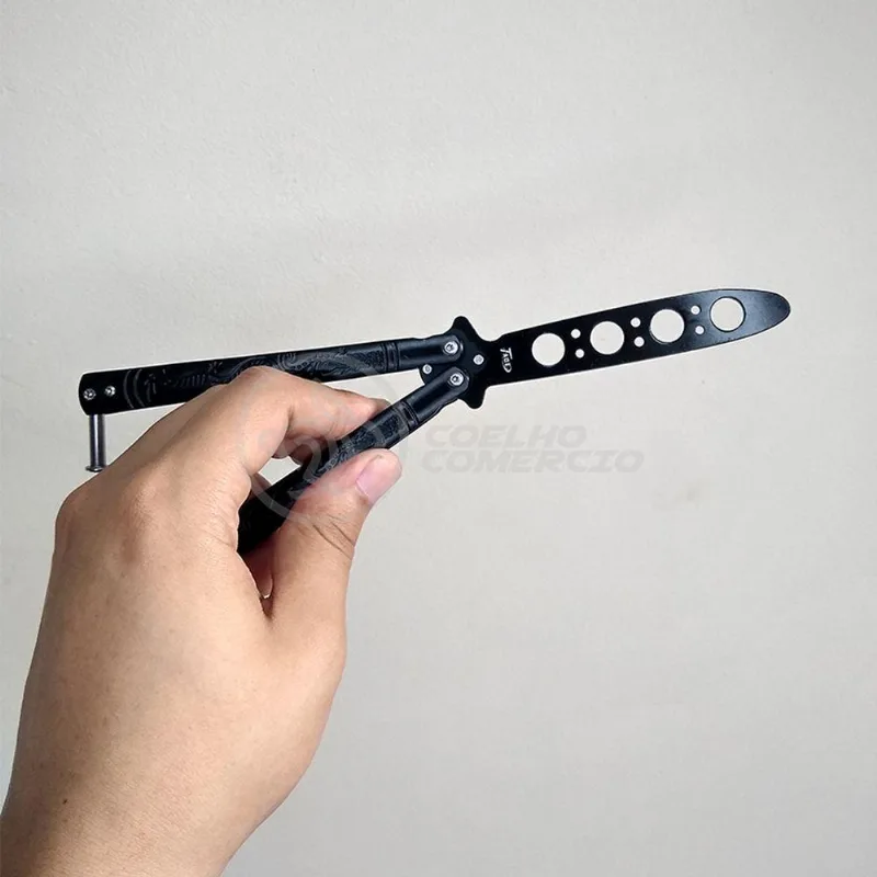 Knife Black Butterfly Preta Borboleta Dobrável De Aço