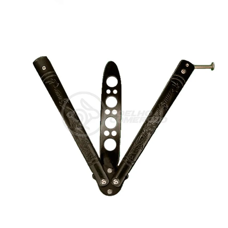 Knife Black Butterfly Preta Borboleta Dobrável De Aço