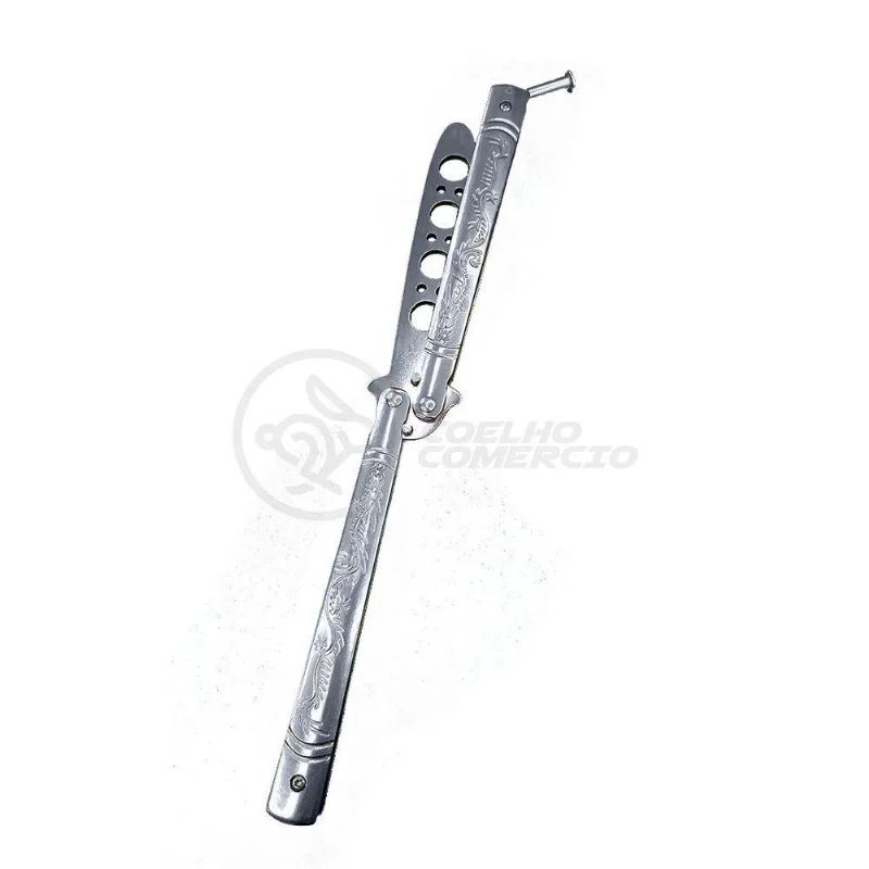 Knife Silver Butterfly Prata Borboleta Dobrável De Aço