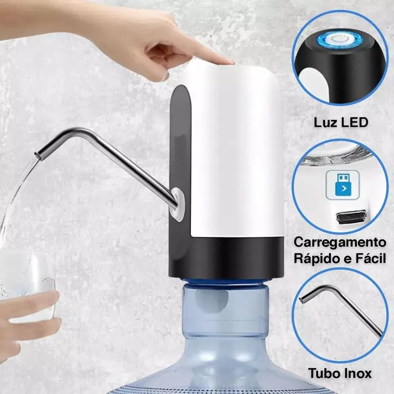 Bomba De Agua Para Galão Eletrica Recarregavel