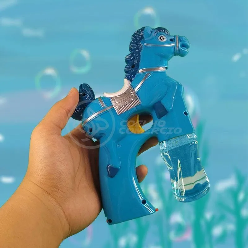 Cavalo Bolhudo Pop Tik Tok Lança Bolhas Azul 34