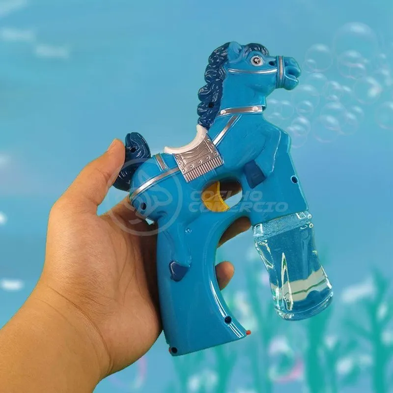 Cavalo Bolhudo Pop Tik Tok Lança Bolhas Azul 35