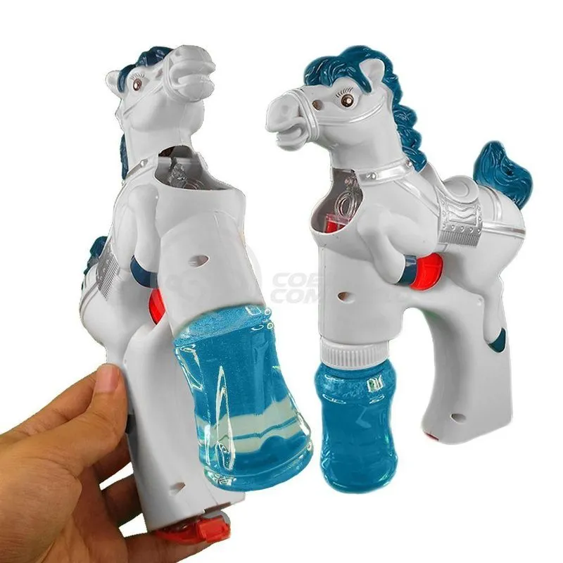 Cavalo Bolhudo Pop Tik Tok Lança Bolhas Sabão Branco 2