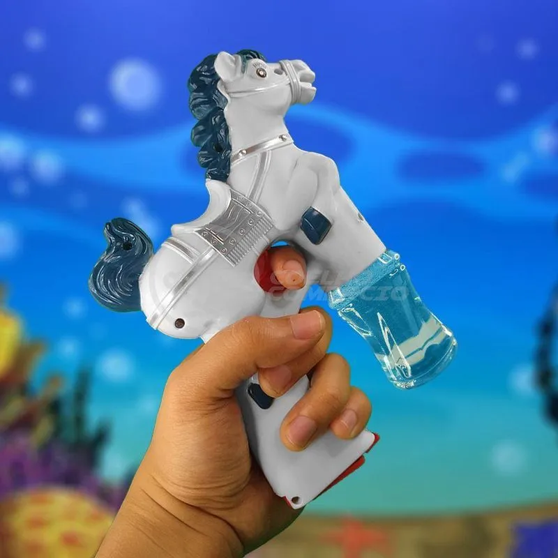 Cavalo Bolhudo Pop Tik Tok Lança Bolhas Sabão Branco 27