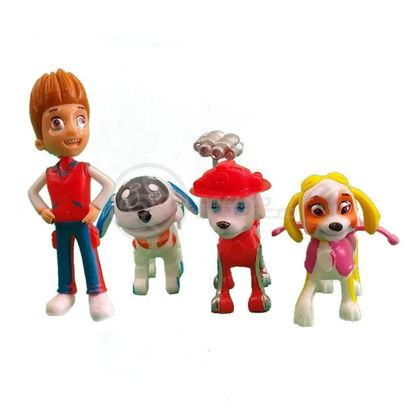 Kit 5 Bonecos Brinquedos Patrulha Canina Com 4 Skate 2