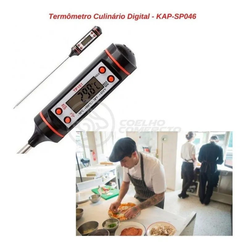 Termômetro Culinário Cozinha Digital -50ºc A +300ºc