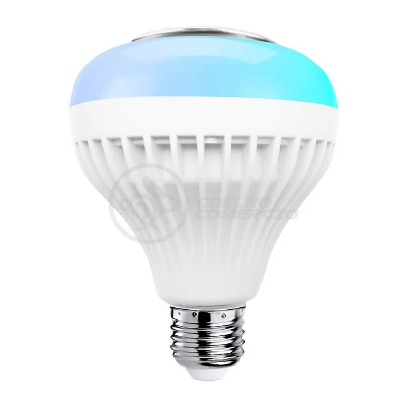 Lâmpada Led 12W E27 Rgb Colorida Com Caixa De Som