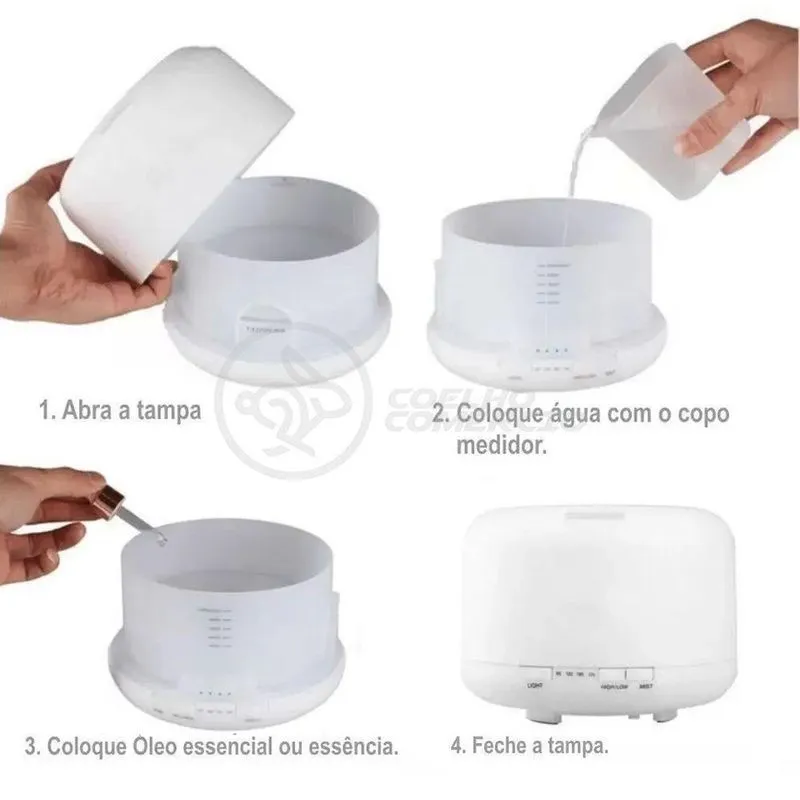 Aromatizador Umidificador Difusor Eletrônico 500ml