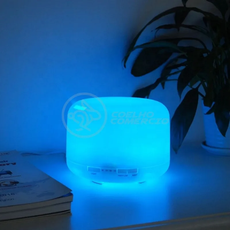 Aromatizador Umidificador Difusor Eletrônico Ambiente Desing Minimalista Luz de LED rgb 300ml
