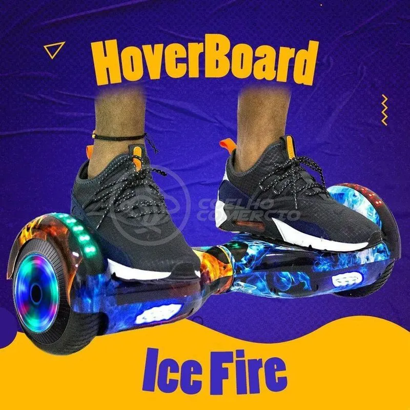Hoverboard Overboard Fogo Gelo Skate Elétrico Ice Fire N3