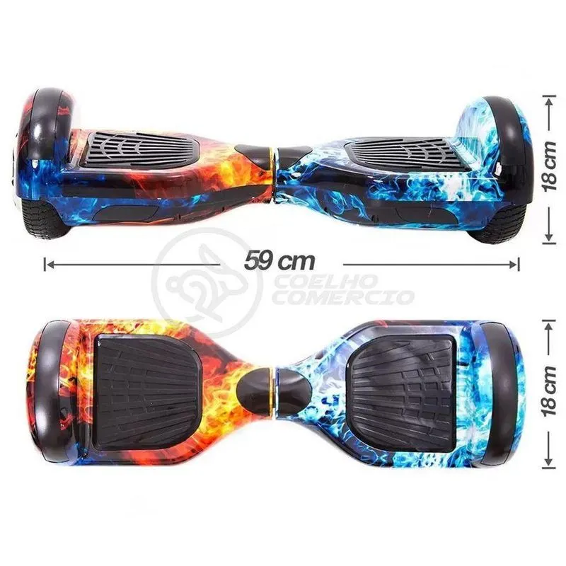 Hoverboard Overboard Fogo Gelo Skate Elétrico Ice Fire N25
