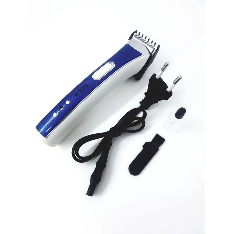 Máquina Nova Corta Cabelo Fazer Barba Recarregável Azul