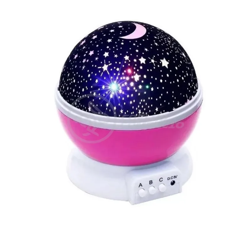 Luminária Projetor Abajur Estrelas Galáxia Universo Romantico Céu Rosa Presente Para Namorados
