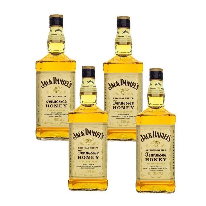 Kit 4 Whisky Jack Daniel's Honey Original 375ml Uísque