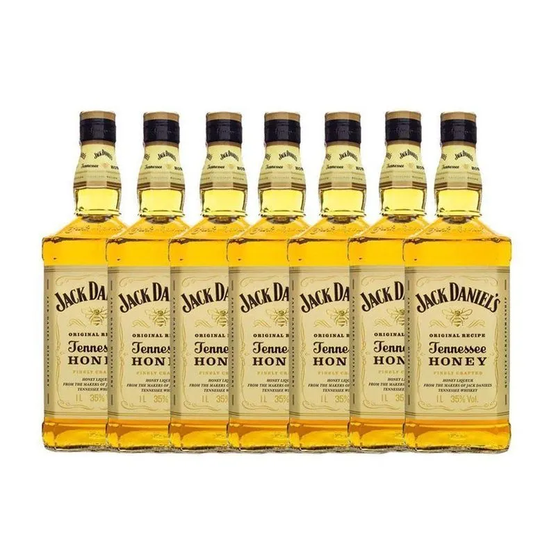 Kit 7 Whisky Jack Daniel's Honey Original 375ml Uísque