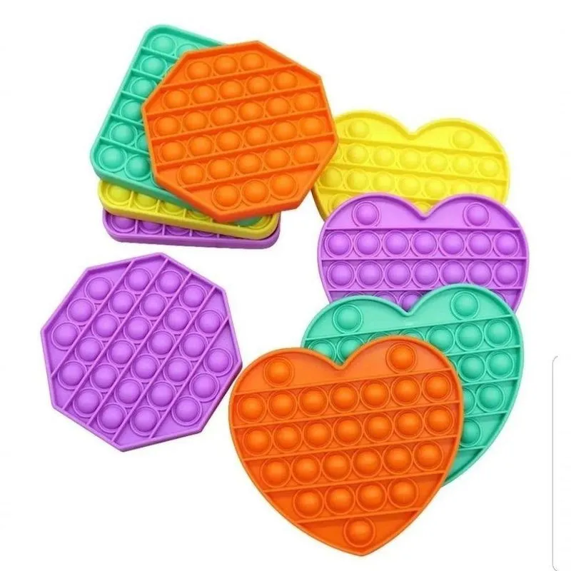 Pop It Fidget Toy, Empurre Pop Bubble Fidget Sensorial