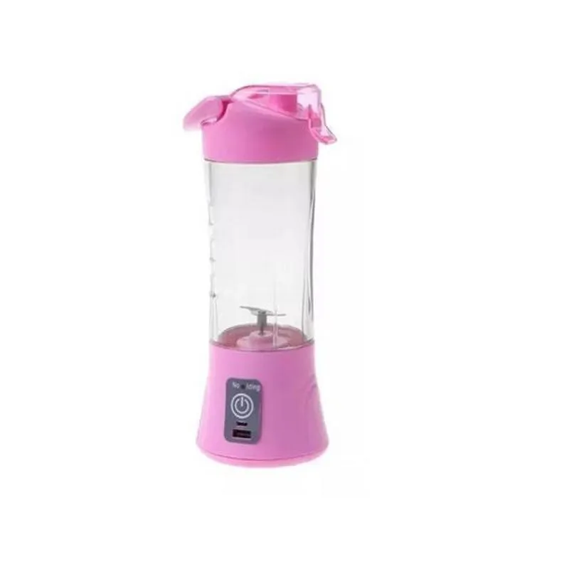 Juice Cup Mini Liquidificador Portátil Recarregável - 380Ml - Rosa