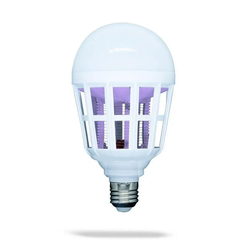 Lâmpada Led 2 Em 1 Inova Bulbo Mata Mosquito Embutido Roxo