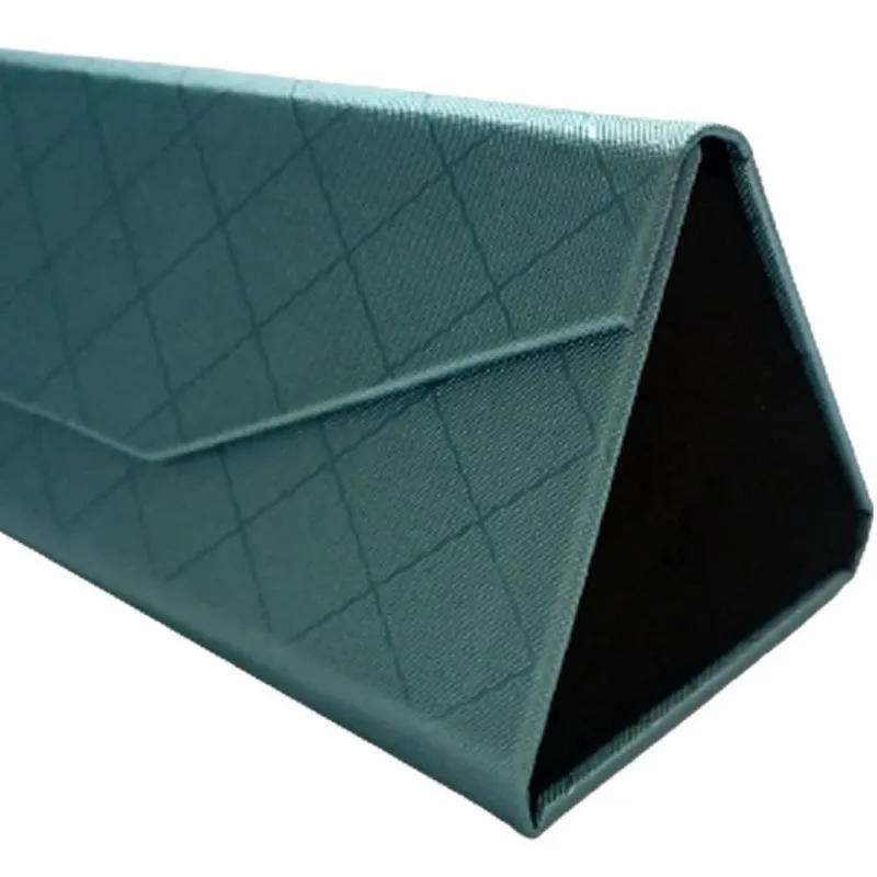 Porta Óculos Estojo Tipo Carteira Case Dobrável Moderno Azul