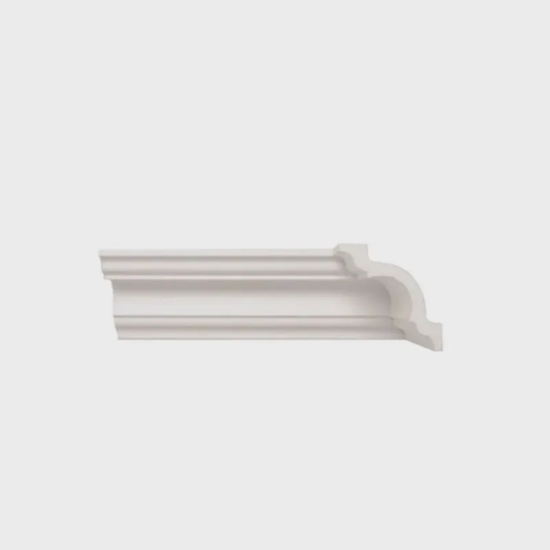 Rodateto de Poliestireno 8cm X 80mm Liso 2,0 metro linear - caixa com 2 Unidade - Branco - Gart