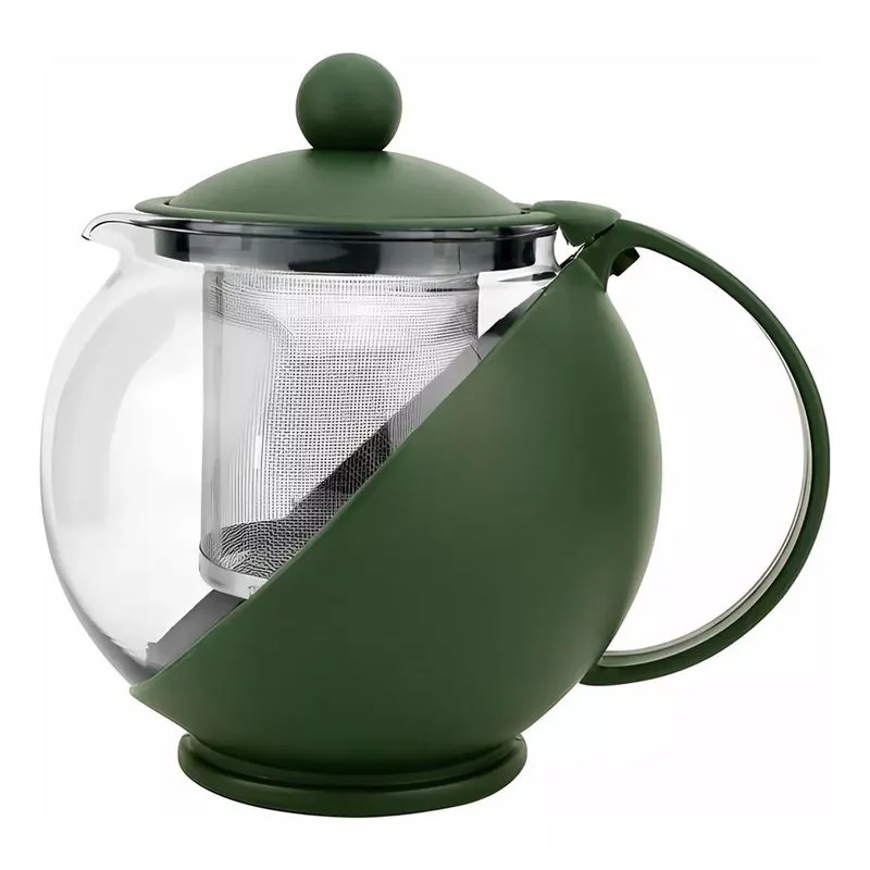 Chaleira de Vidro com Infusor Chá Café 750 ml Praticidade