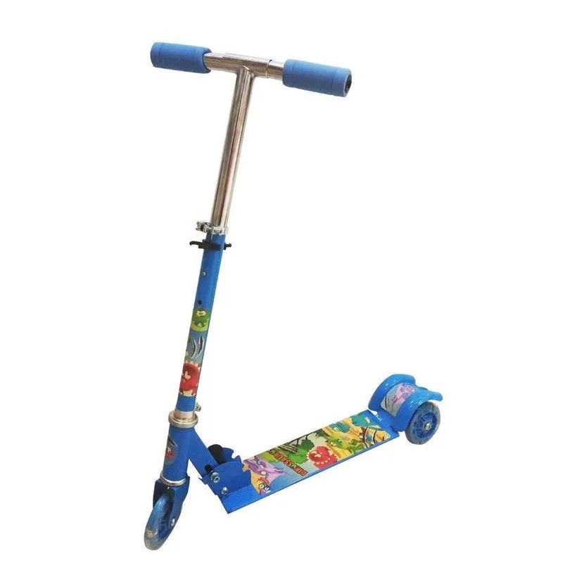 Patinete 3 Rodinhas Luz Led Freio Ajustável Até 50kg Menino