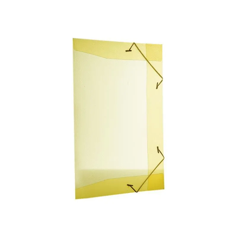 Kit Pasta Aba Elástico Ofício Amarelo Dello Line 50 Unidades