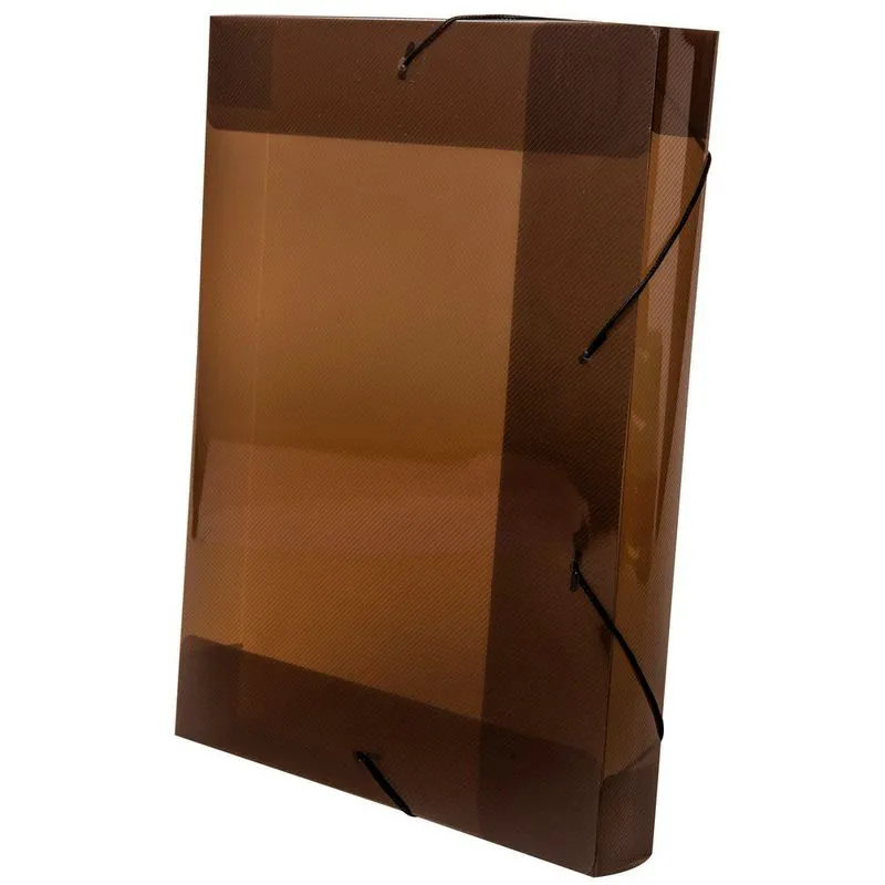 Pasta Aba Elástico Dello Line Lombo 4cm Fumê 33,5x23,5cm