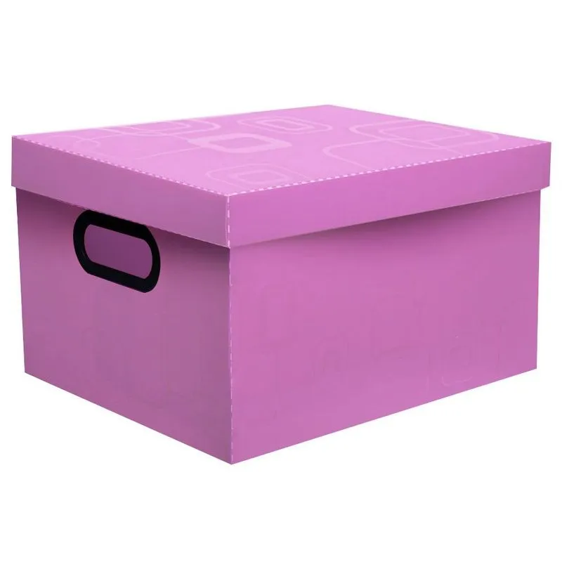 Caixa Organizadora Dello Pequena 31x25x18,5cm Rosa 2170