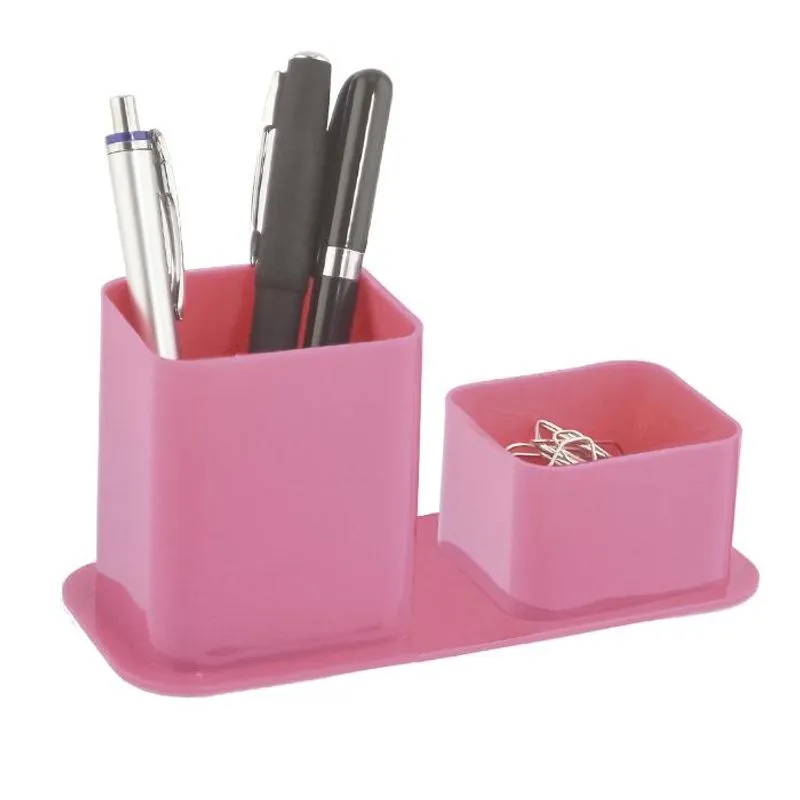 Porta Canetas Dello Duplo Rosa
