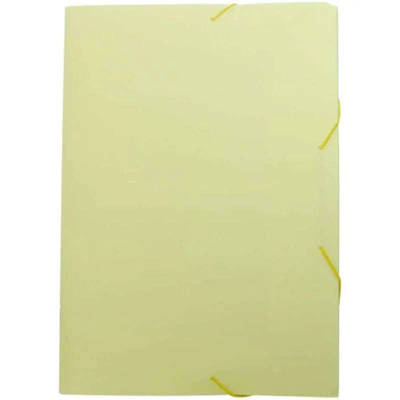 Pasta Aba Elástica Plástica Oficio Serena Amarelo Pastel 10un - Dello
