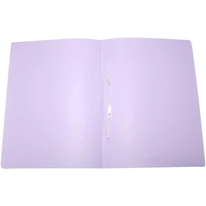 Pasta Grampo Trilho Plastica Oficio Serena Lilas Pastel