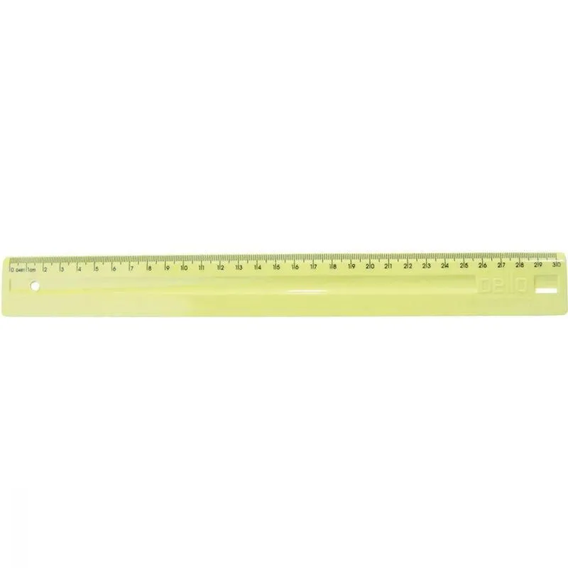 Pacote Com 24 Réguas De Poliestireno Serena 30cm Amarelo