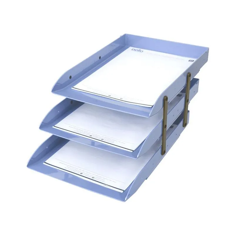 Caixa Correspondência Azul Claro Articulável Tripla Dello