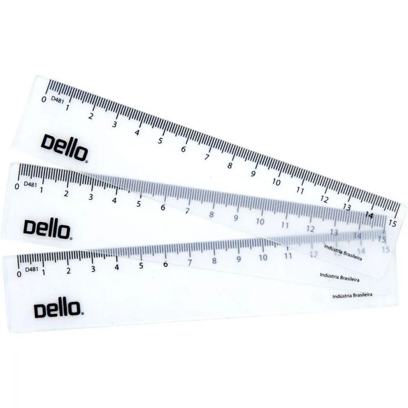 Regua Mole Cristal Flexivel 15cm
