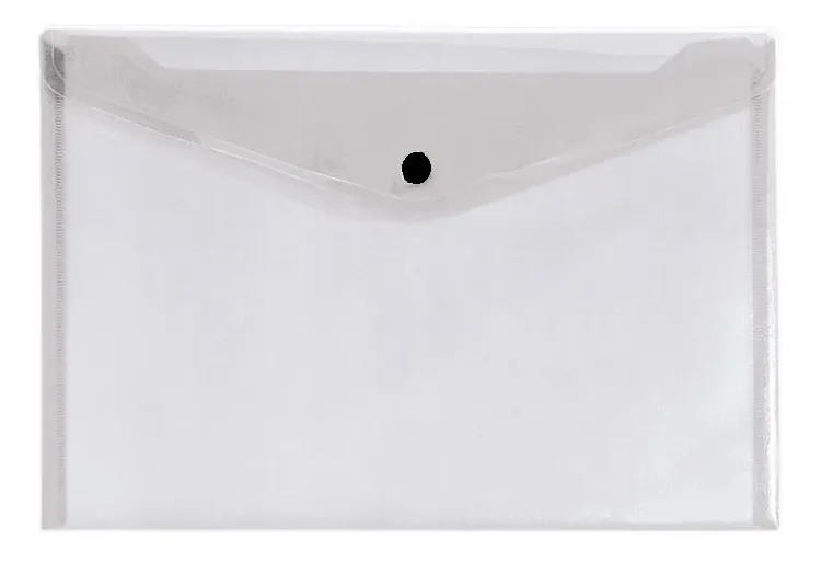 Envelope Plastico Dello C/Botao A4 Cristal -013.H