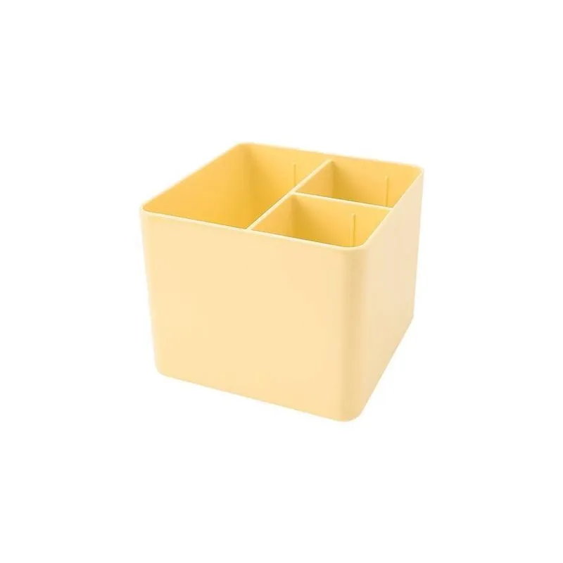 Porta Canetas Triplo Serena Dello - Amarelo