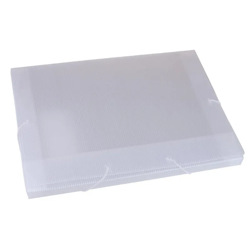 Pasta Escolar Dello com Elástico 2cm Cristal Branca