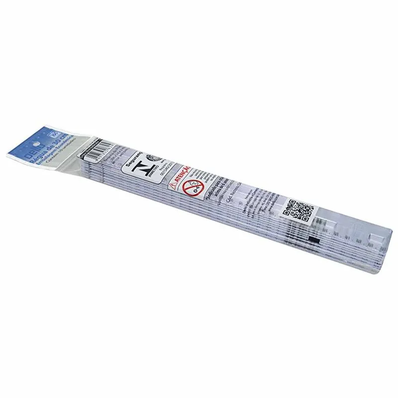 Régua 30cm DelloCollor Cristal 3107 Dello - 30UN