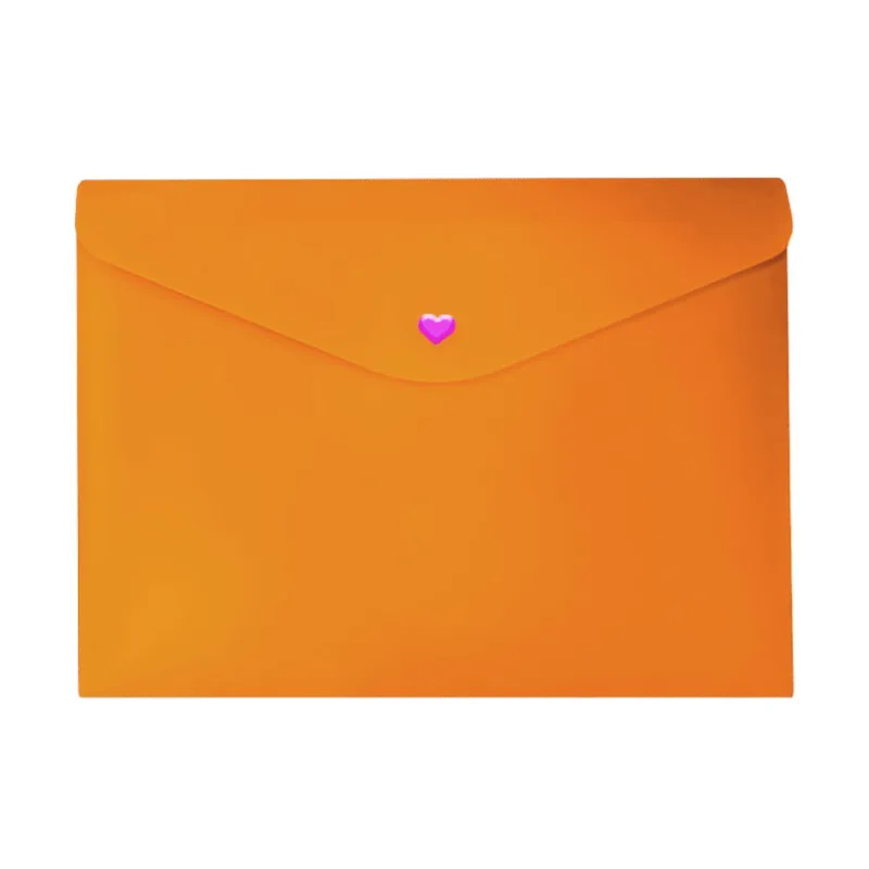 PASTA ENVELOPE C/BOTAO A4 FULL COLOR LARANJA 14K