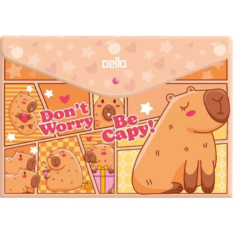 Pasta Envelope A4 BE CAPY com Botao Laranja PCT.C/10