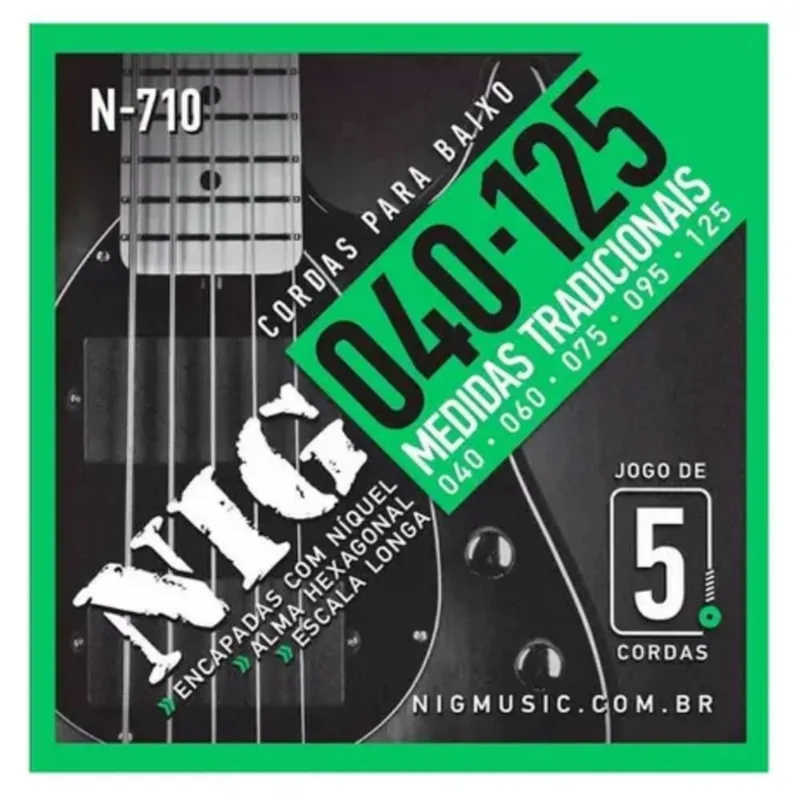 Encordoamento nig contrabaixo.040/.125 5 cordas escala longa 34 864MM N710 -( H-7 / 23 )