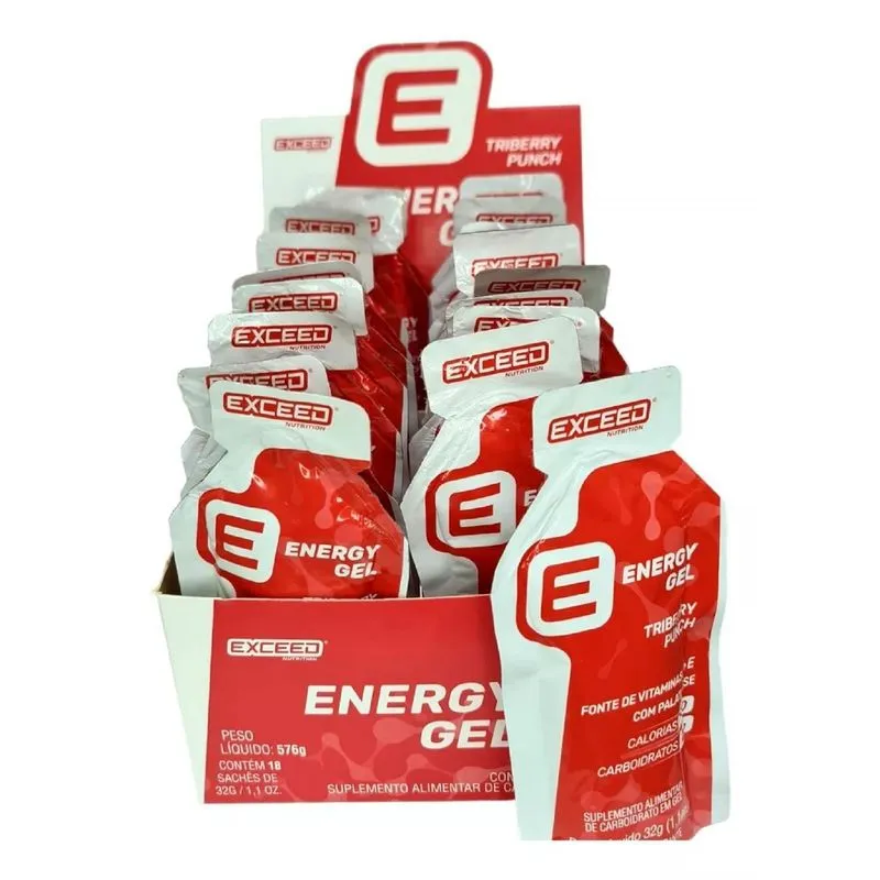 Exceed Energy Gel Triberry Punch 18 Sachês