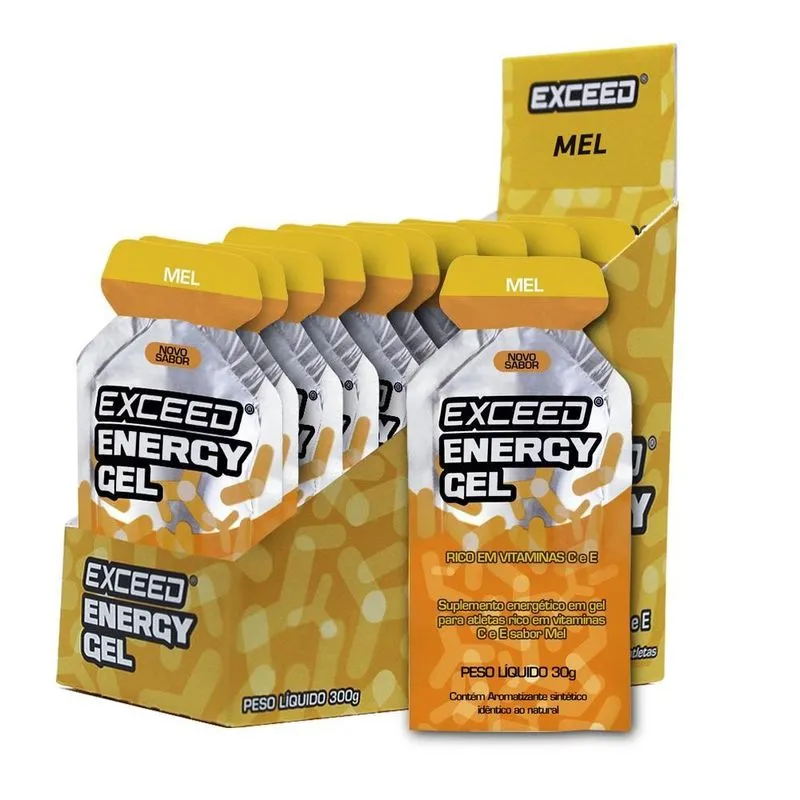 Gel Carboidrato Exceed Energy 10 Sachês Escolha Sabores