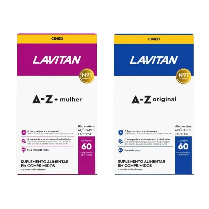 Kit Lavitan Original + Mulher Com 60 Comprimidos cada